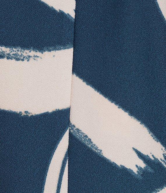 Donna Karan Crepe Sleeveless Hardware Faux Wrap Top Product Image