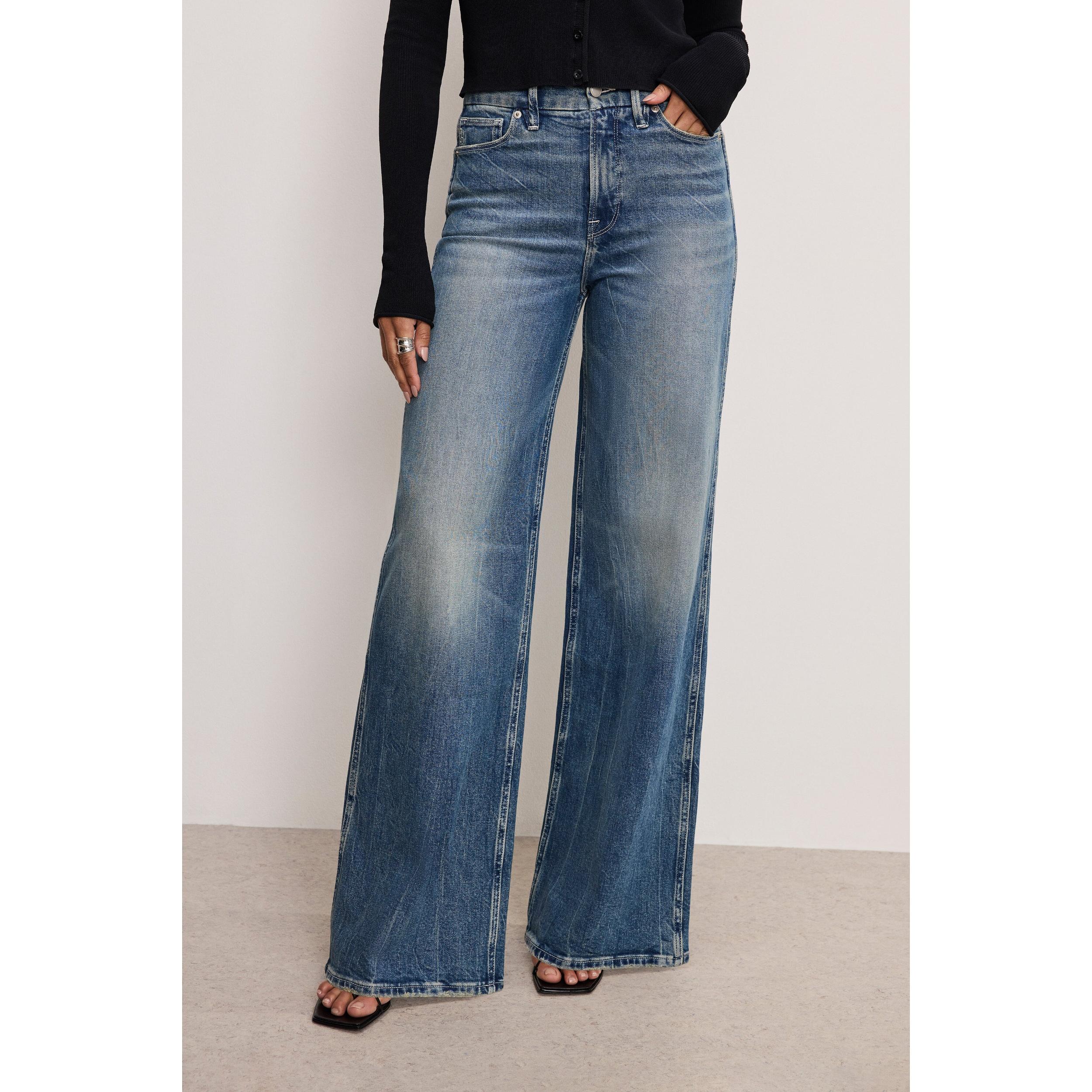 Womens Good Skate High-Rise Wide-Leg Jeans Product Image