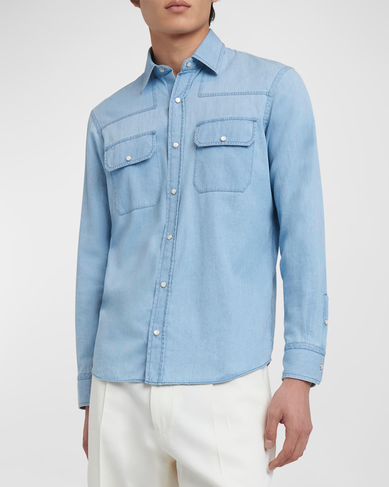 Men's Cashco Denim Western Shirt Product Image
