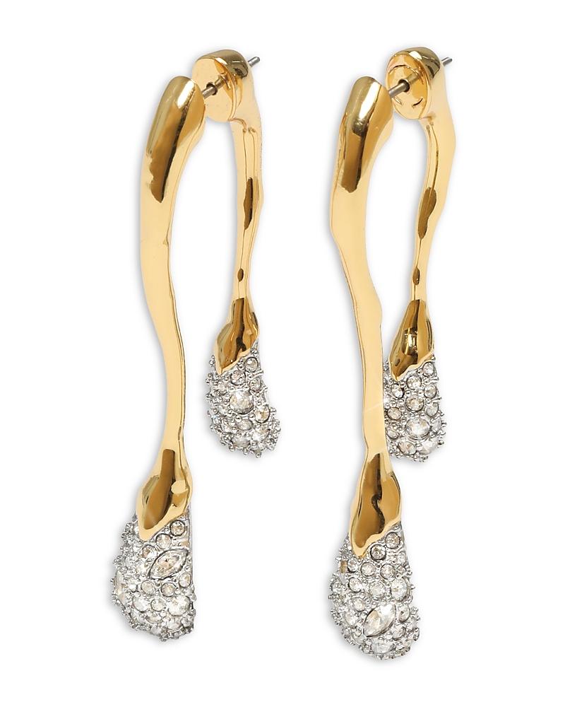 Solanales Front-Back Double Drop Crystal Earrings Product Image
