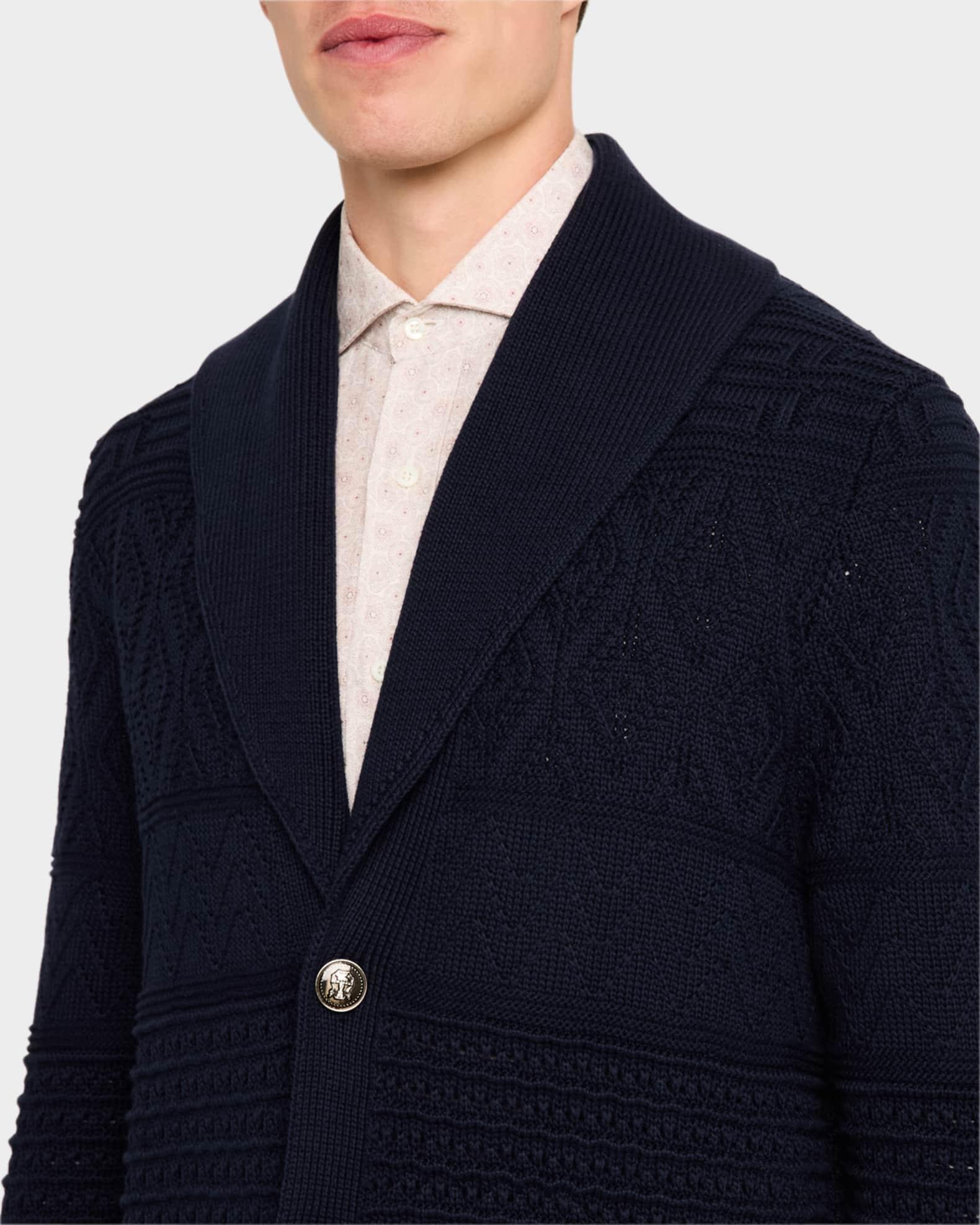 Men's Shawl Cable Knit Cardigan Product Image
