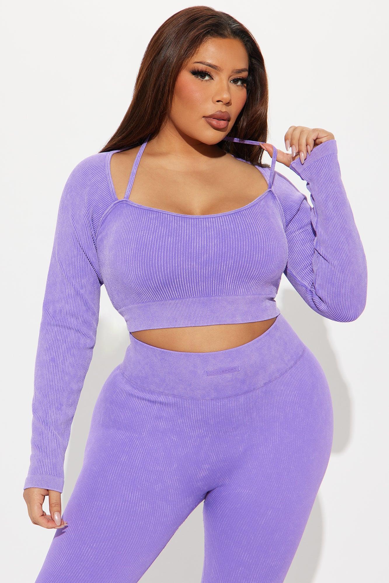 Imprint Effortless Seamless Washed Active Top - Lavender Product Image
