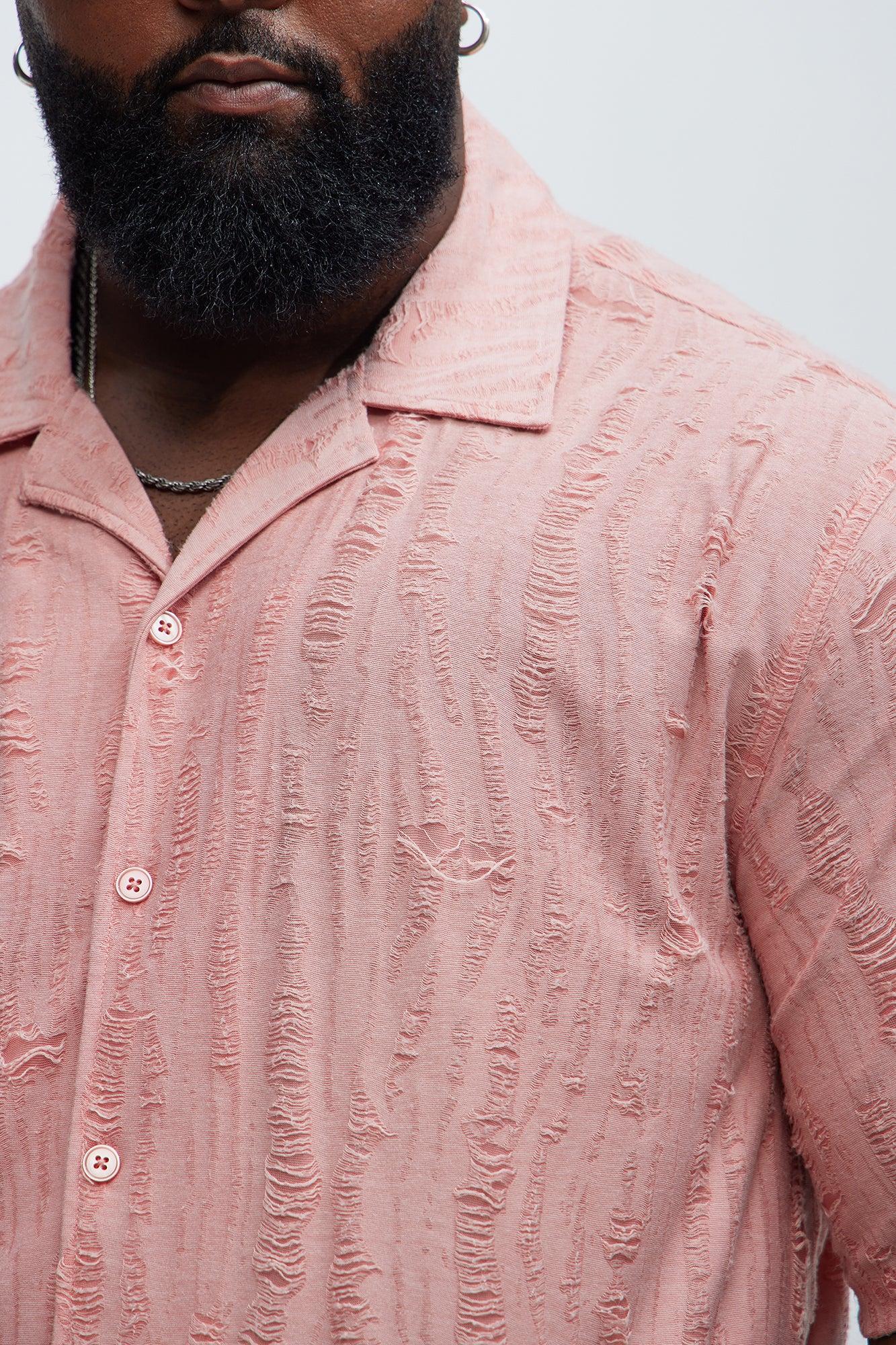Lynx Textured Shirt - Mauve Product Image