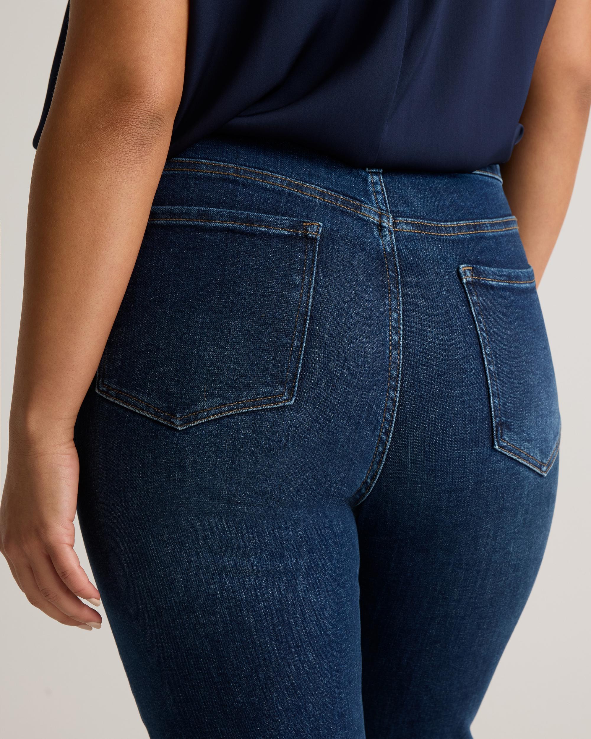 Quince | Women's Luna Stretch Slim Straight Jeans Organic Cotton Product Image