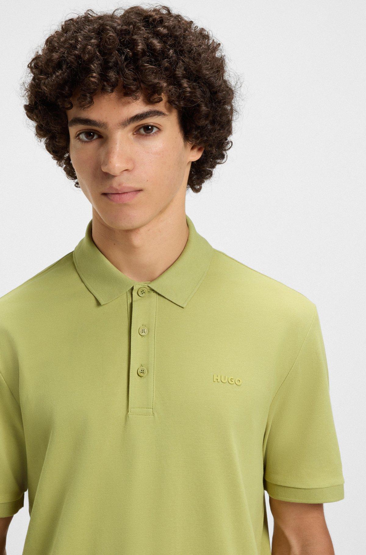 Cotton-piqué polo shirt with all-over print Product Image