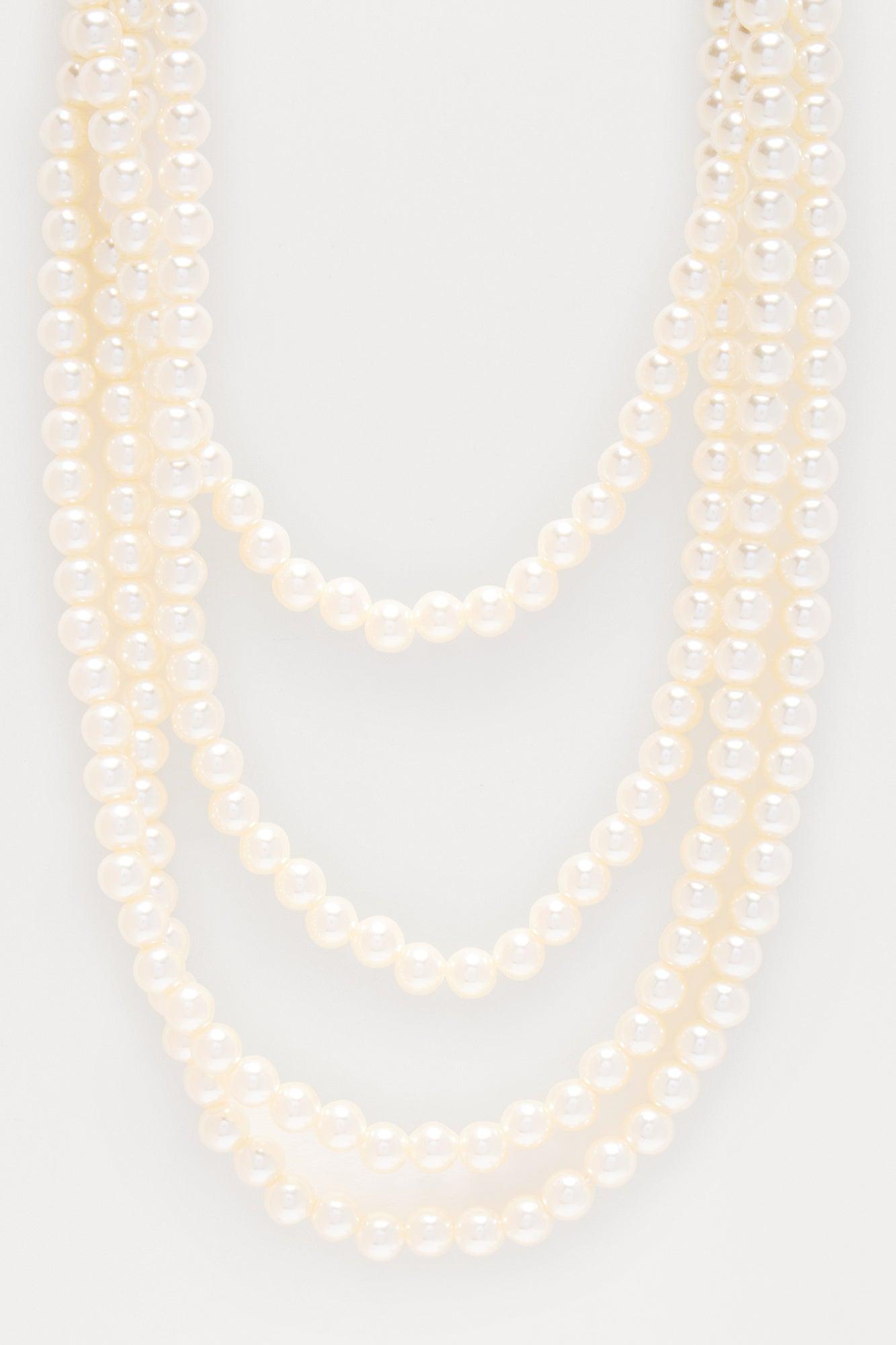 Set Sail 2 Piece Beaded Layered Multi Necklace - Ivory Product Image