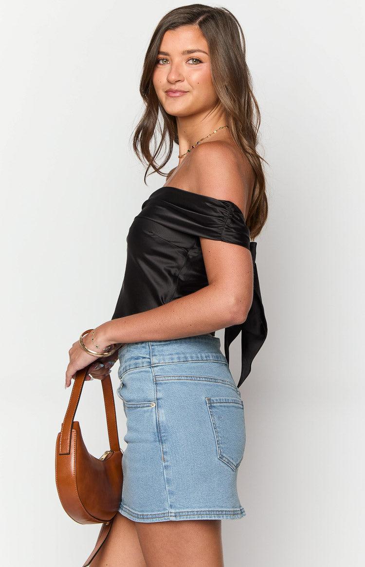 Ria Light Wash Denim Mini Skirt Baby Product Image