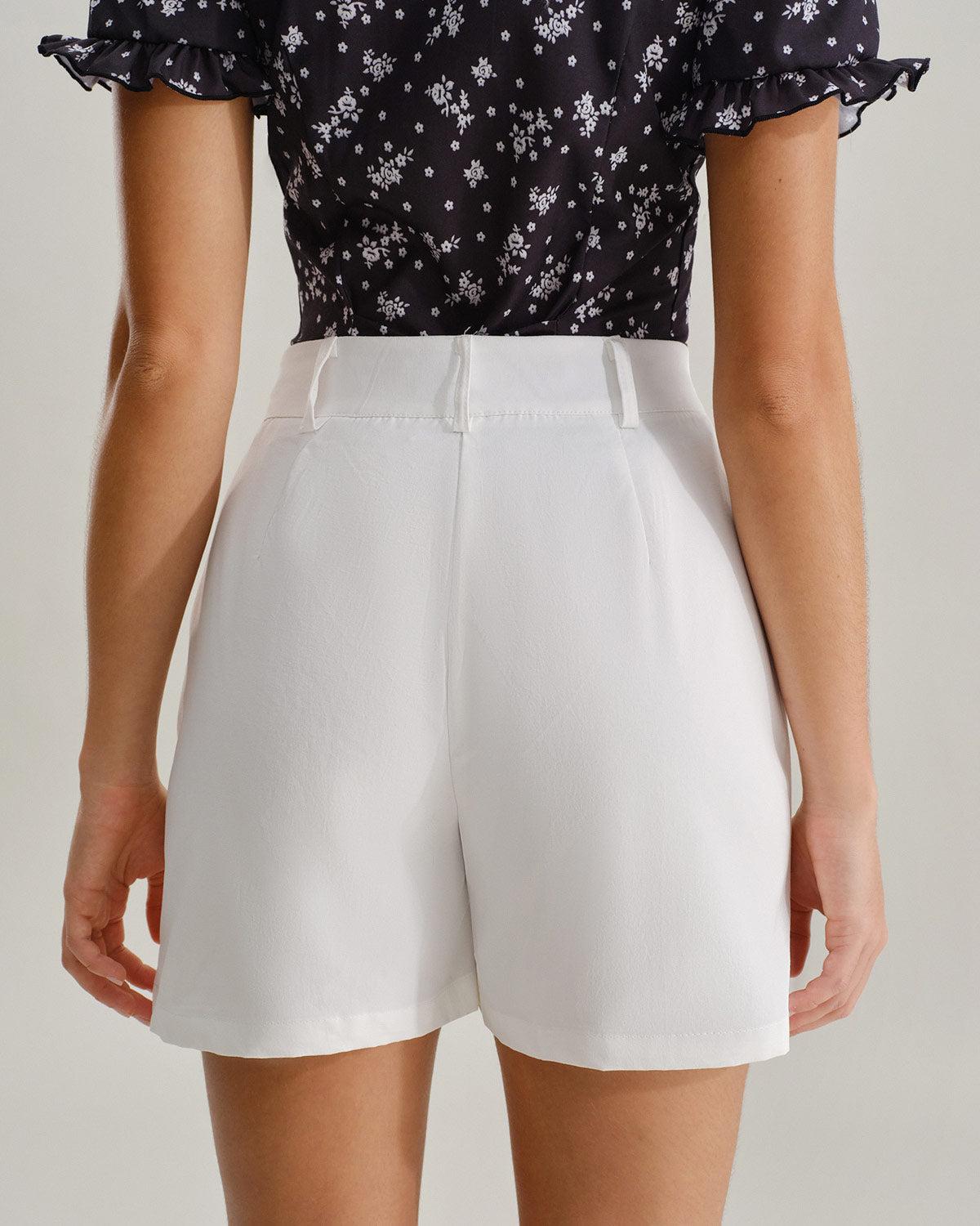 White Pocket Shorts Product Image