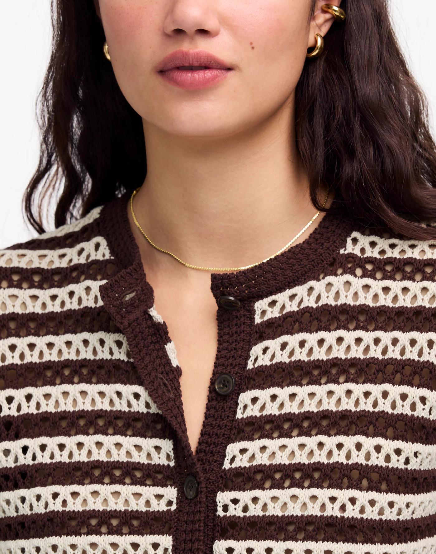 Open-Stitch Crewneck Sweater Product Image