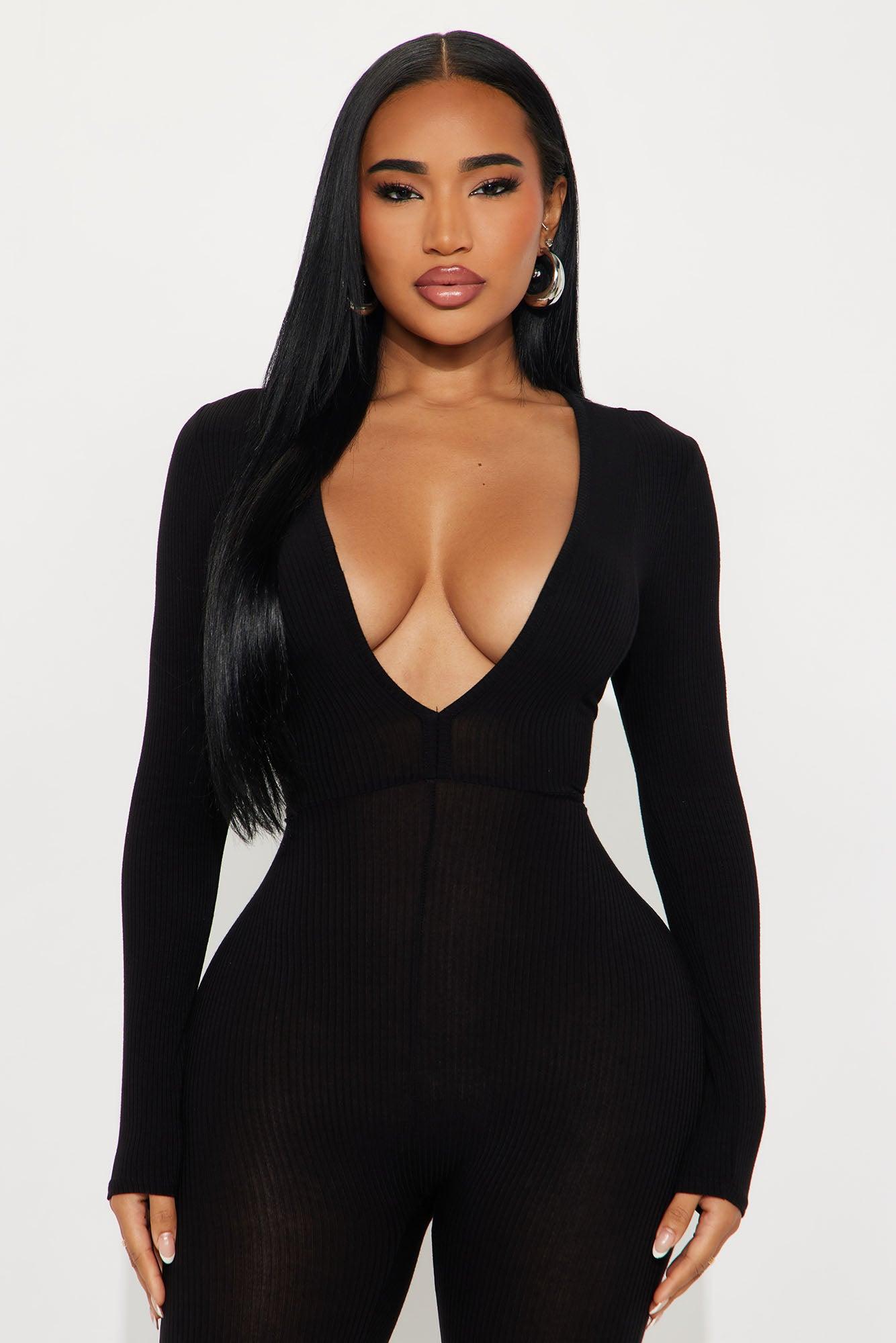 Racine Ribbed Jumpsuit - Black Female Product Image