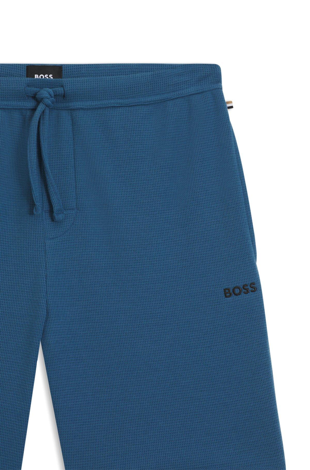 Cotton-blend pajama shorts with embroidered logo Product Image
