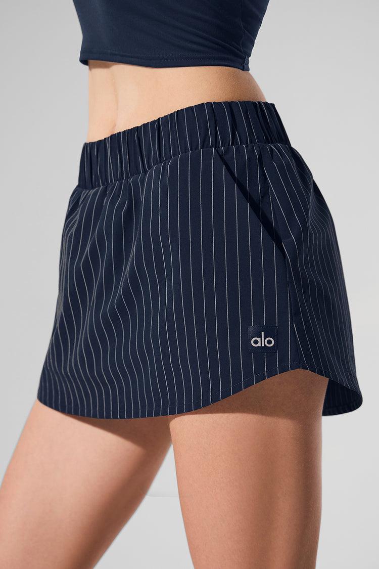 Pinstripe Daylight Mini Skirt - Navy/Ivory Product Image