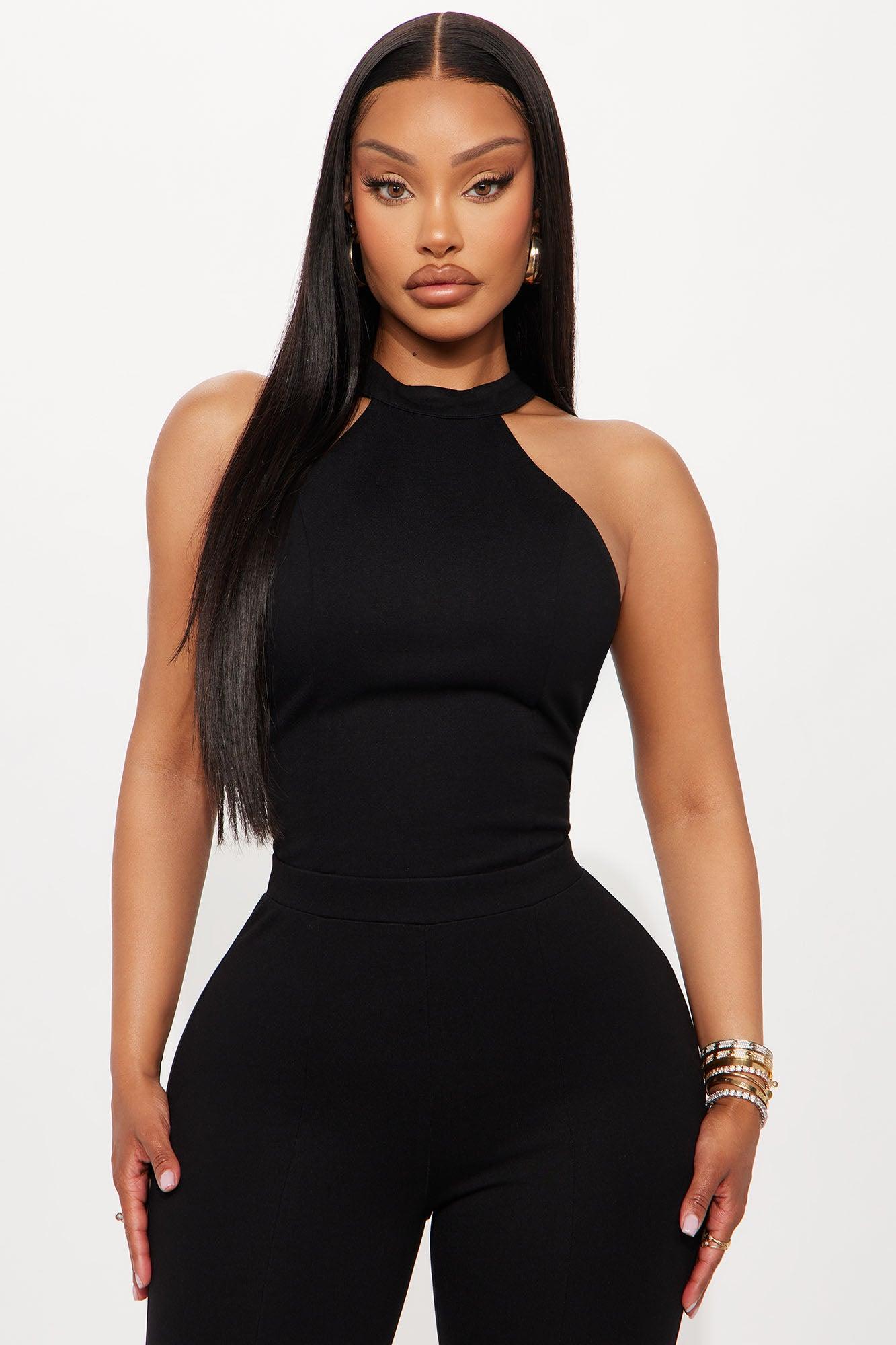 Leyla Ponte Halter Jumpsuit - Black Female Product Image