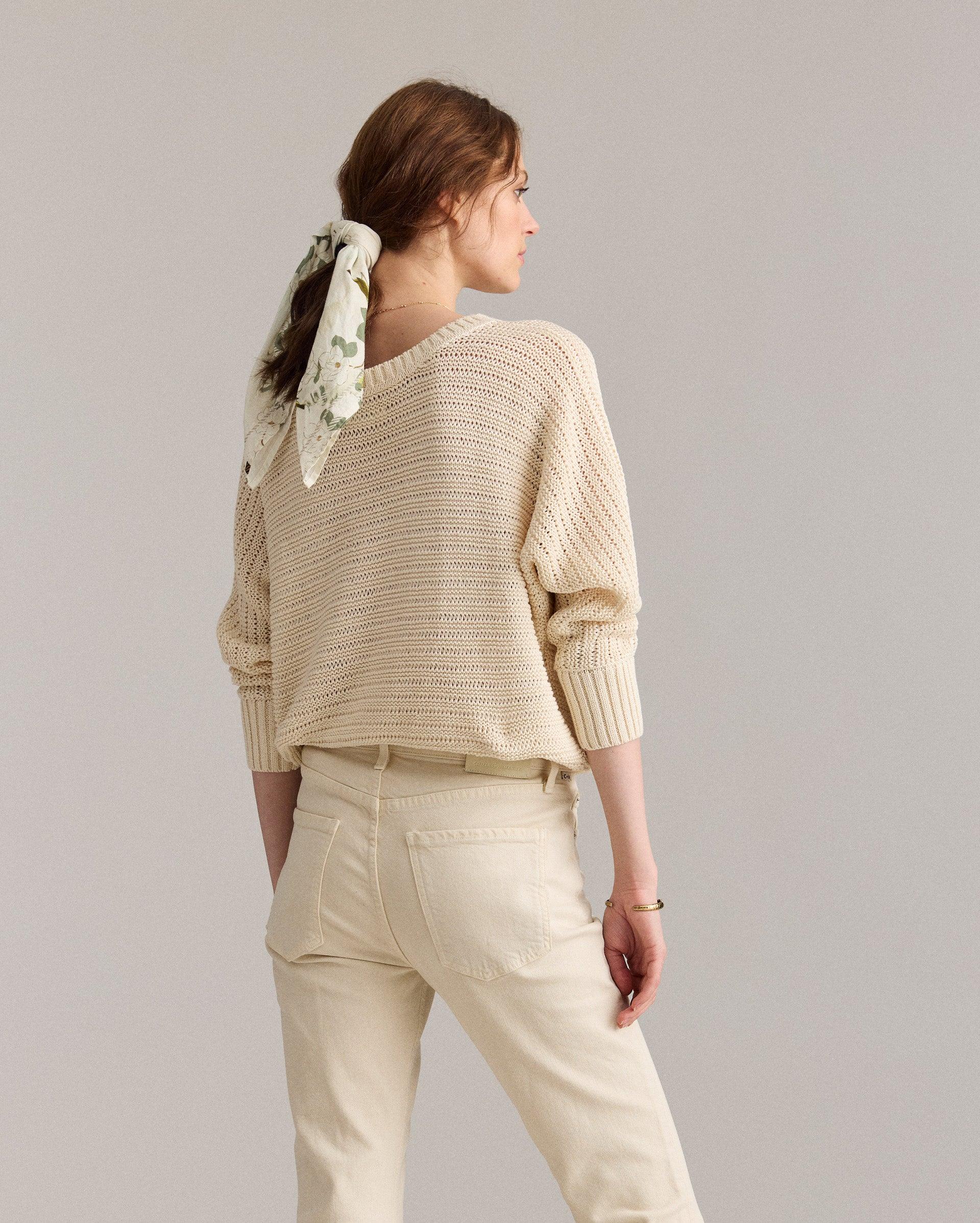 Open Stitch Dolman Beach Sweater -  Product Image