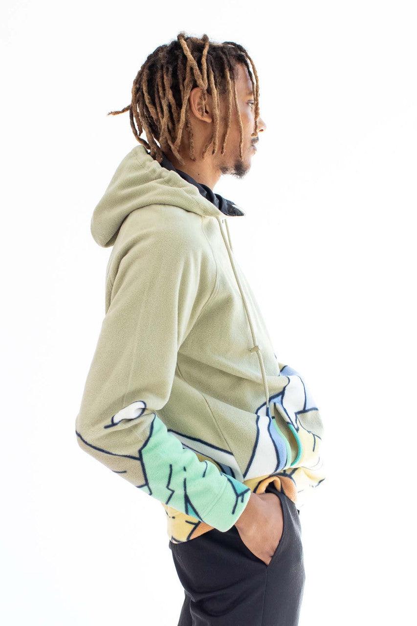 Olive Scenic Polar Fleece Hoodie Product Image