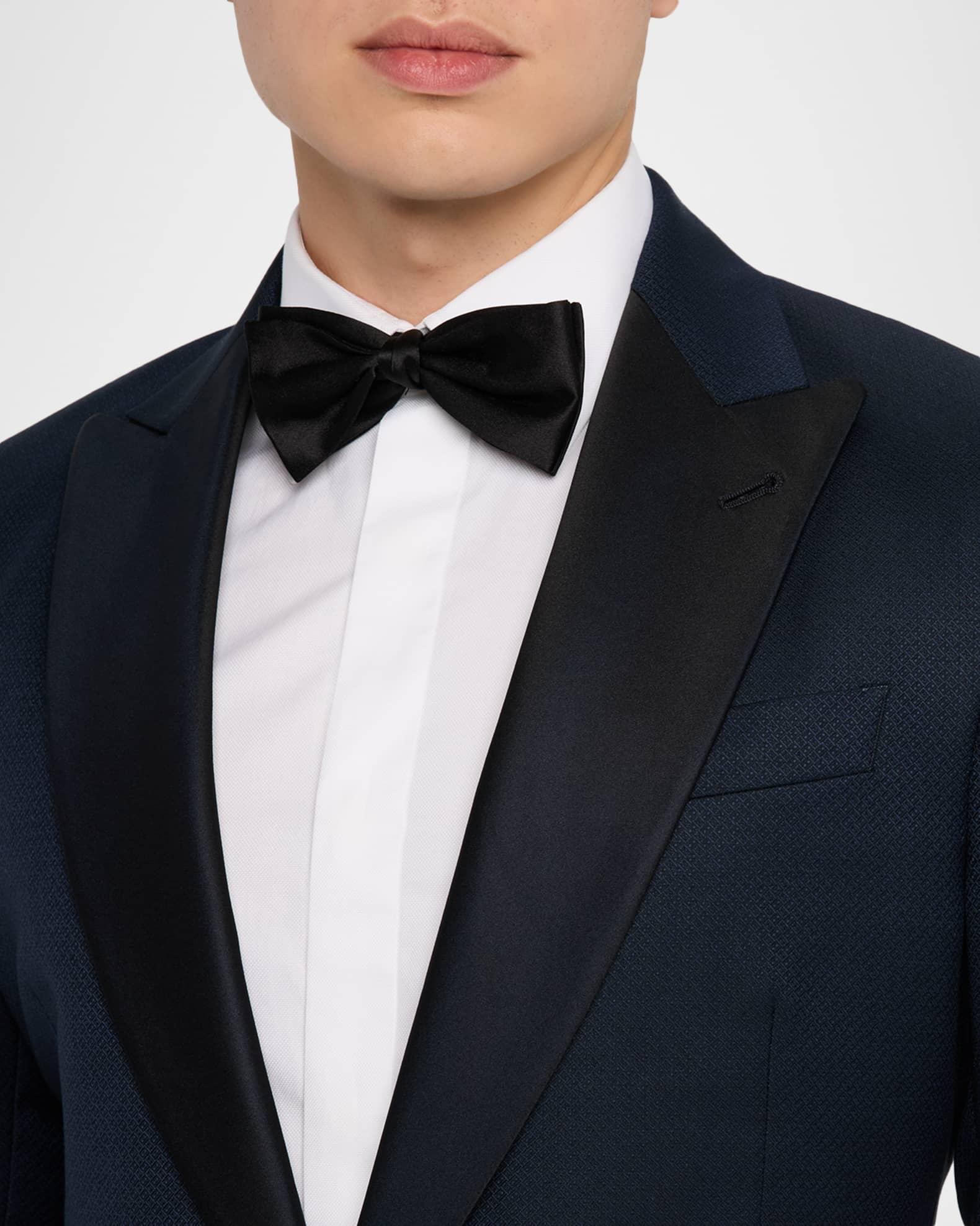 Men's Micro Geometric Satin Peak Lapel Tuxedo Product Image
