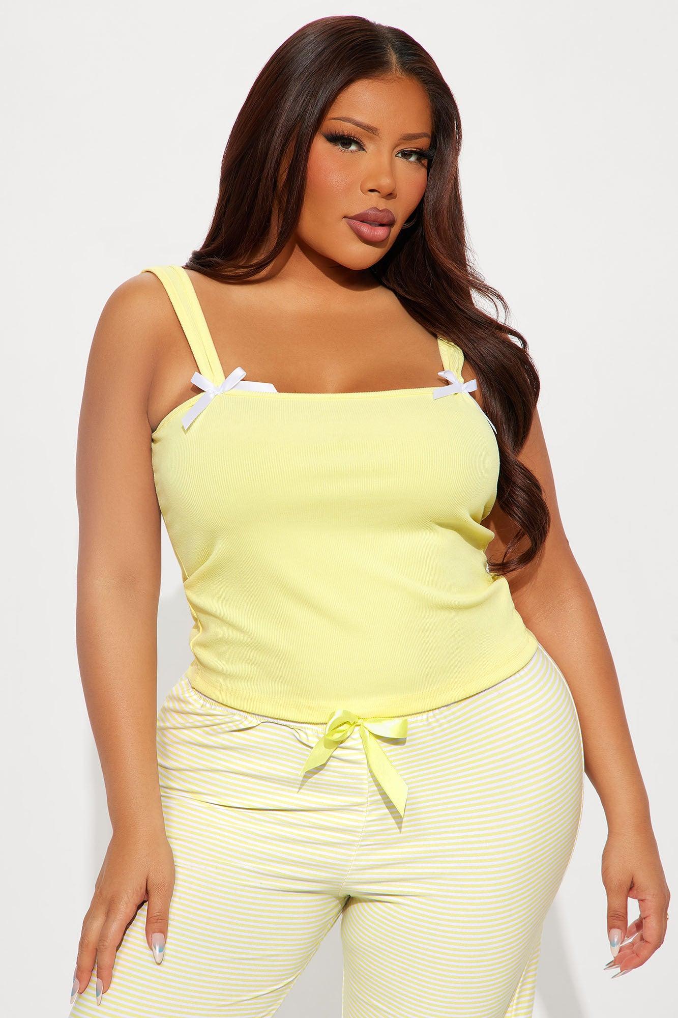 Dreamy Moment Bow PJ Pant Set - Yellow Female Product Image