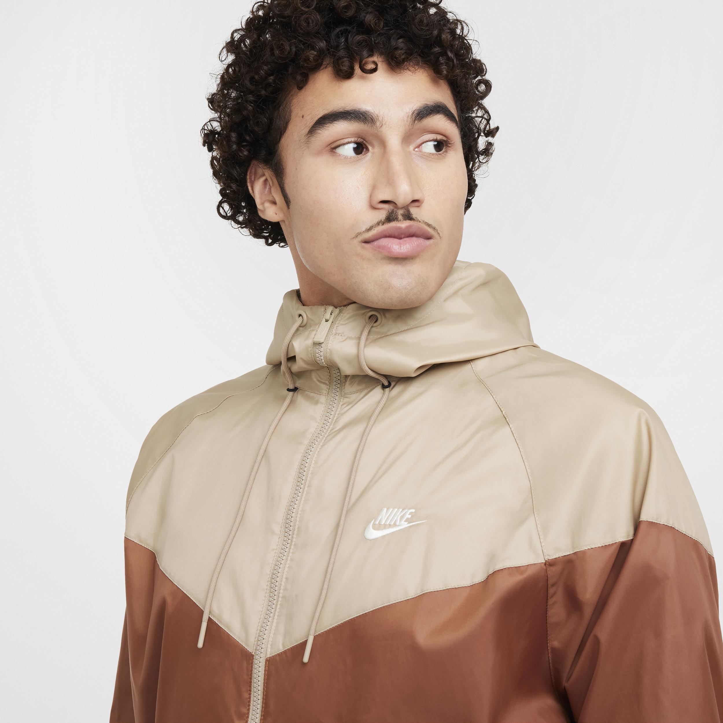 Nike Mens Nike Woven Windrunner Lined Hooded Jacket - Mens Sail/Khaki/Light British Tan Product Image