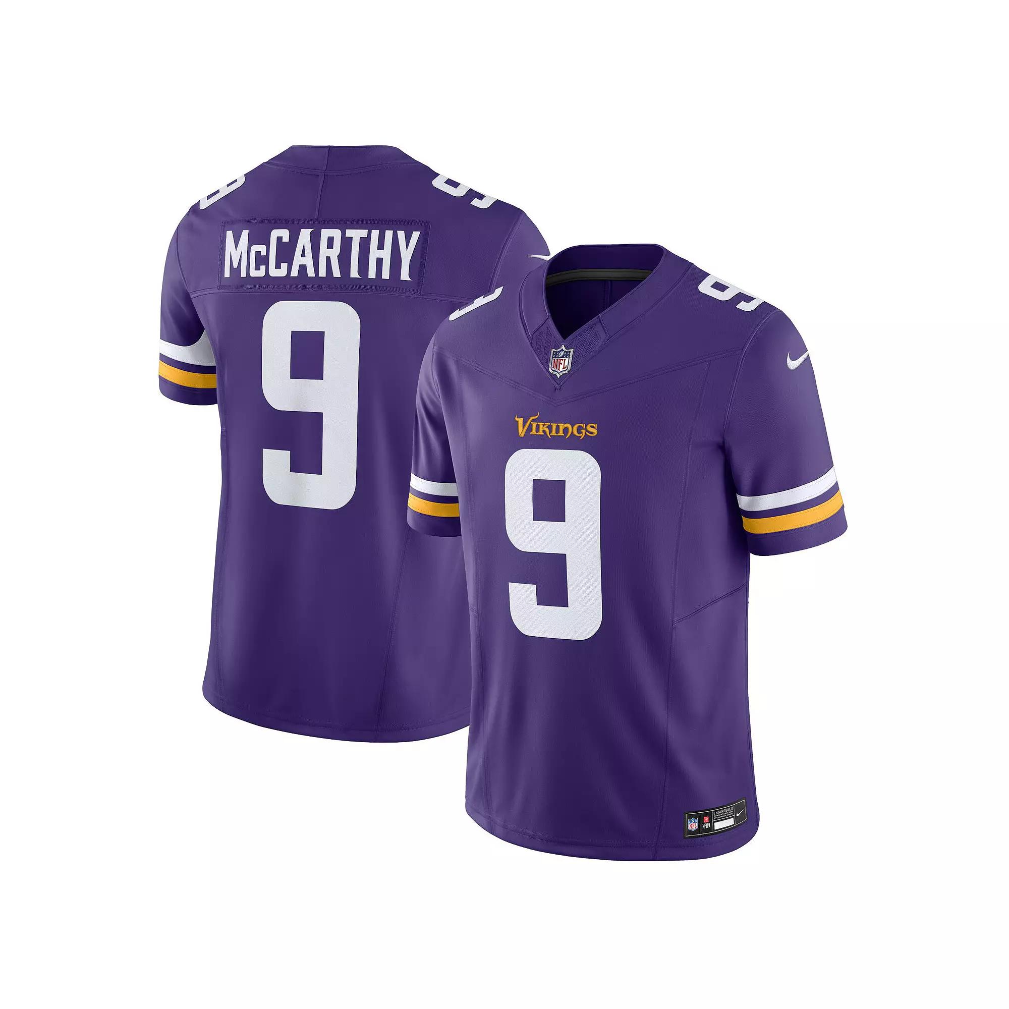 Men's Nike J.J. McCarthy Purple Minnesota Vikings Vapor F.U.S.E. Limited Jersey,  Product Image