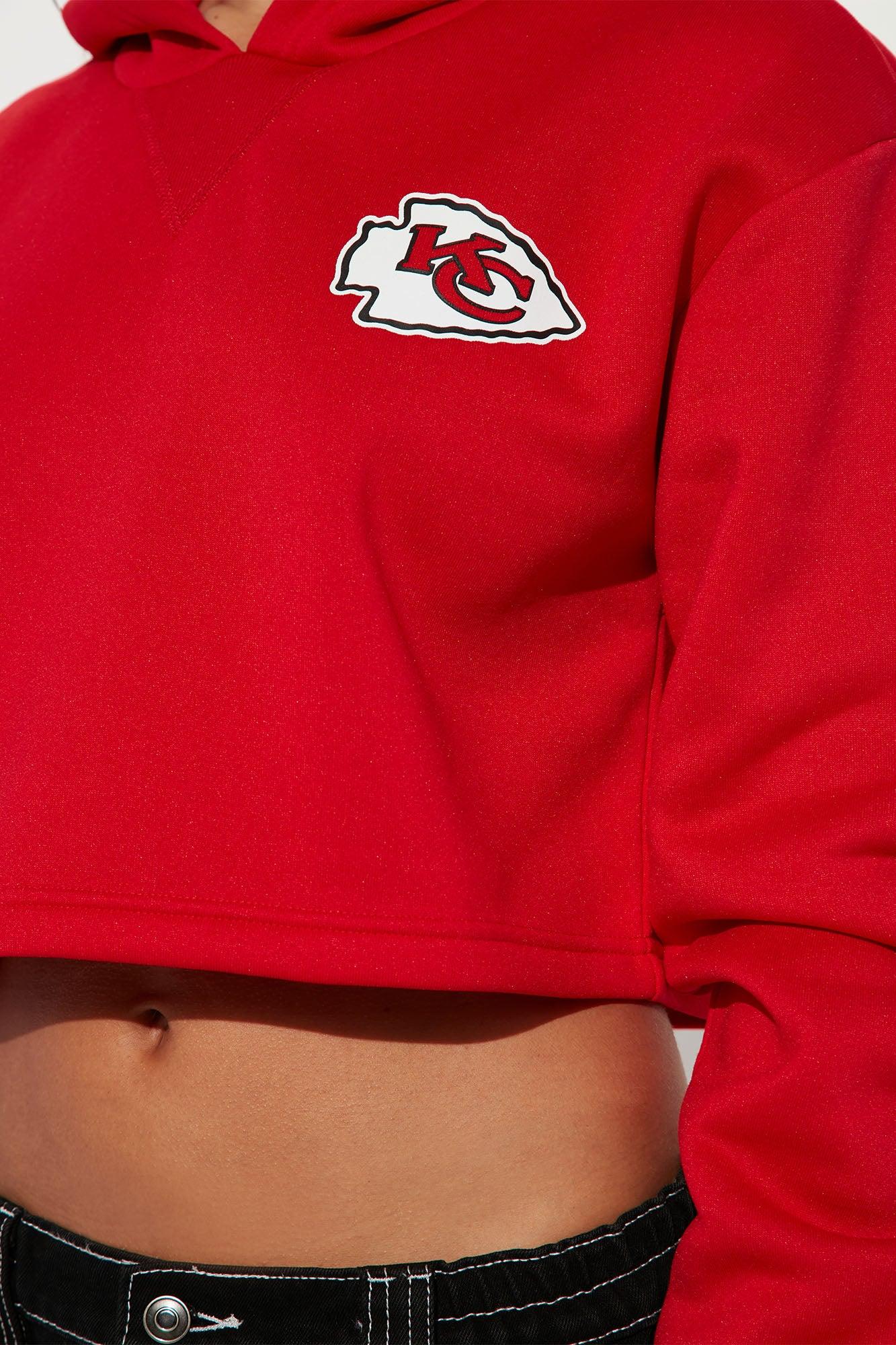 Kansas City Chiefs Cropped Hoodie - Red Product Image