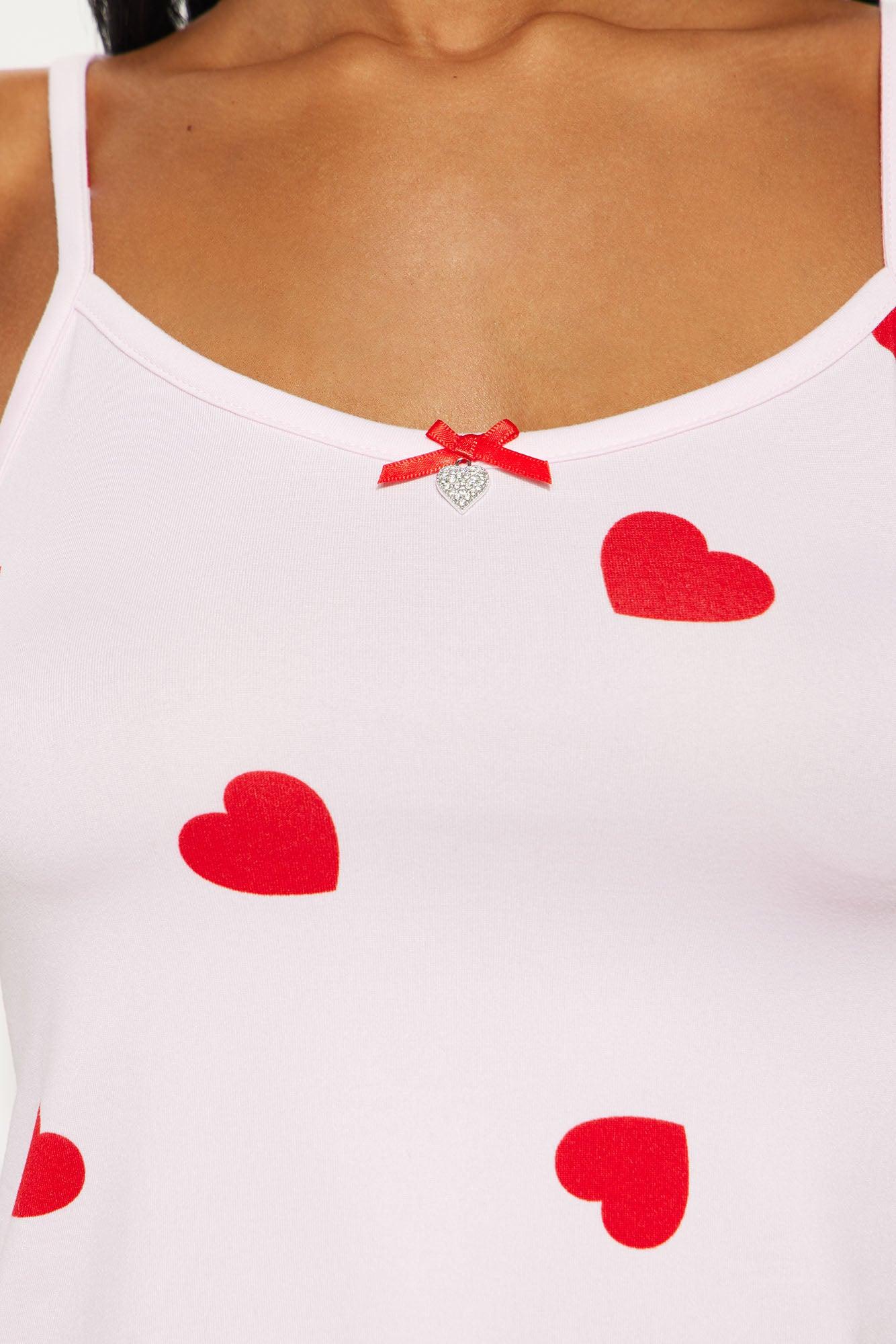 I Heart You PJ Pant Set - Pink Product Image