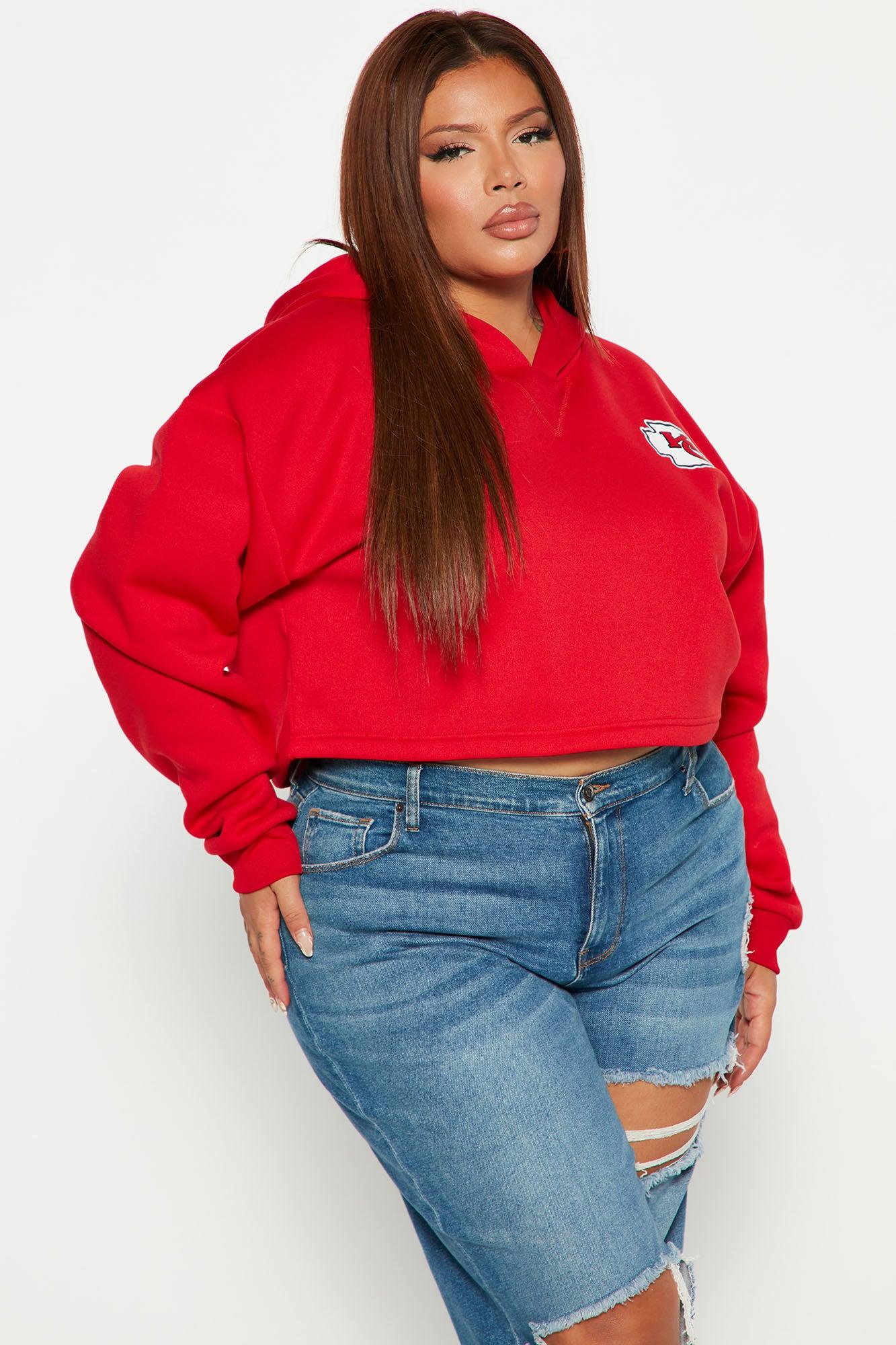 Kansas City Chiefs Cropped Hoodie - Red Product Image