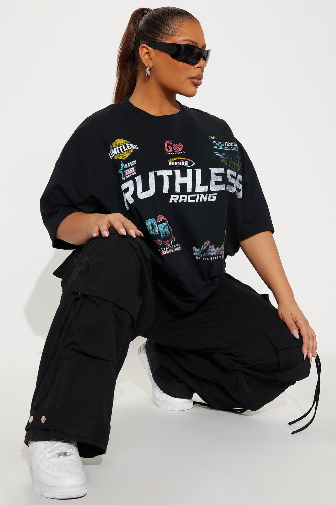 Ruthless Racing Washed Tee - Black Female Product Image