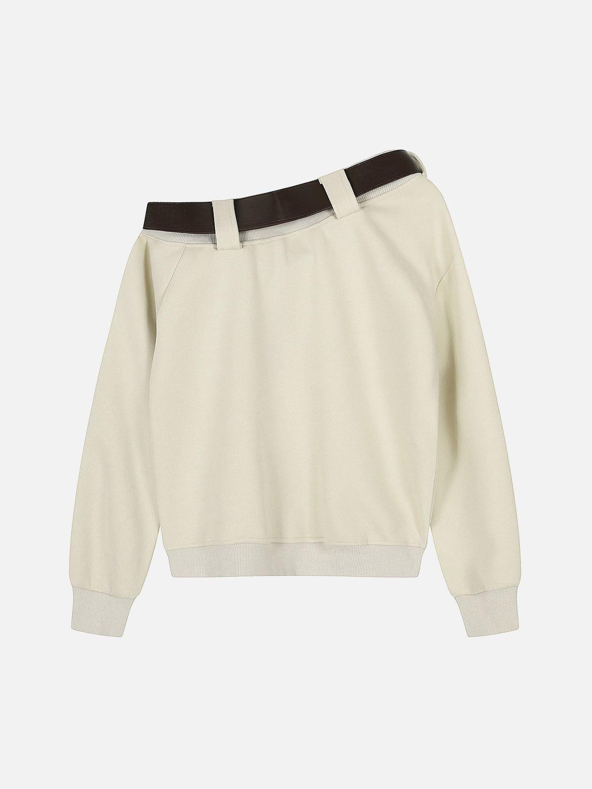 Aelfric Eden Belt Off Shoulder Sweatshirt Female Product Image