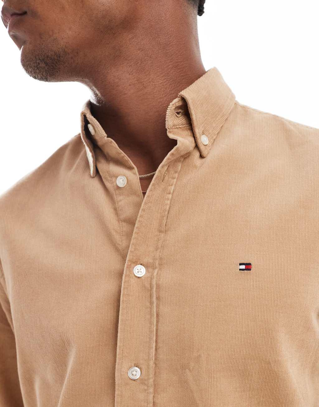 Tommy Hilfiger cord shirt in beige Product Image