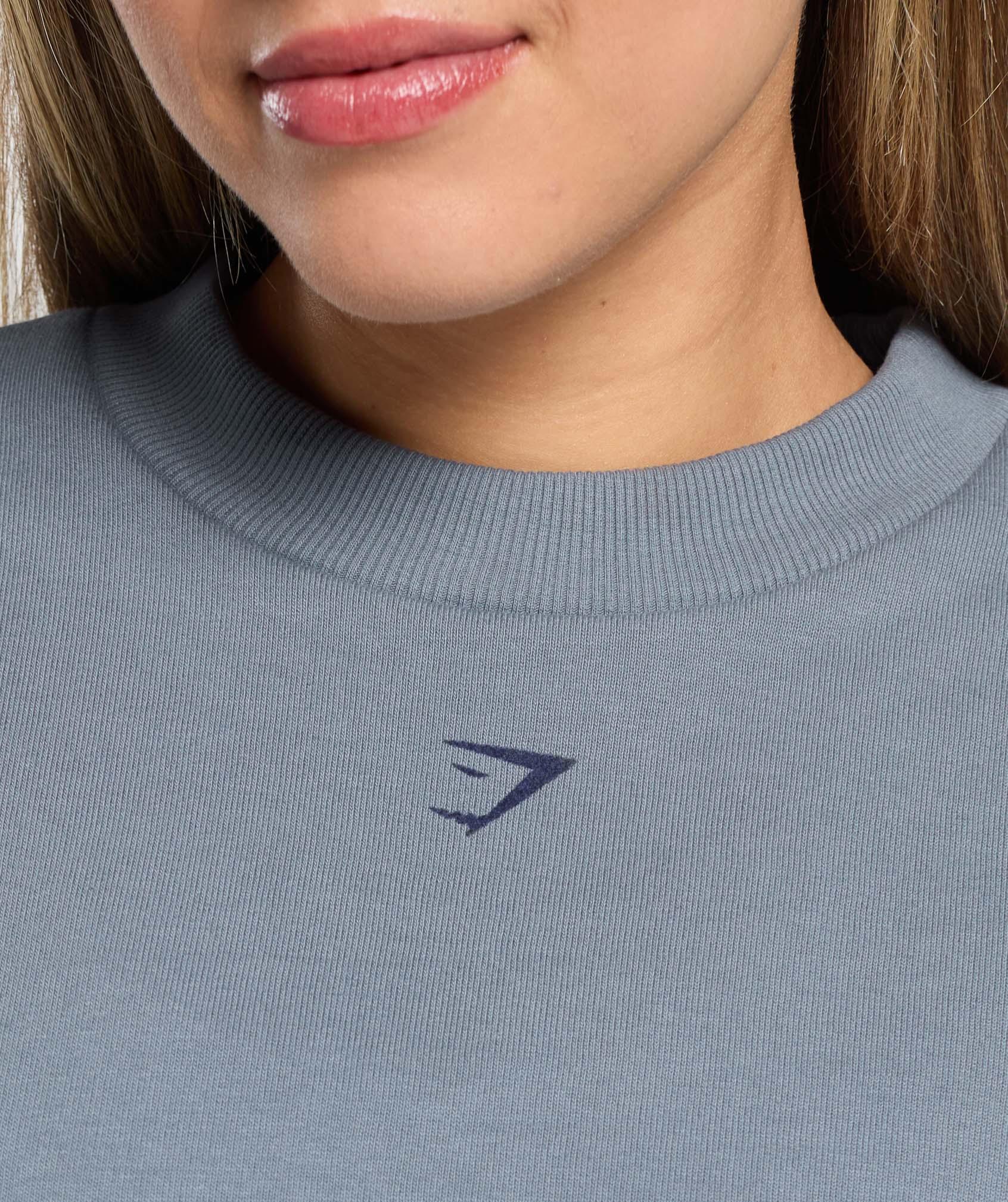 Gymshark Campus Classics Graphic Sweatshirt - Iron Blue Female Product Image