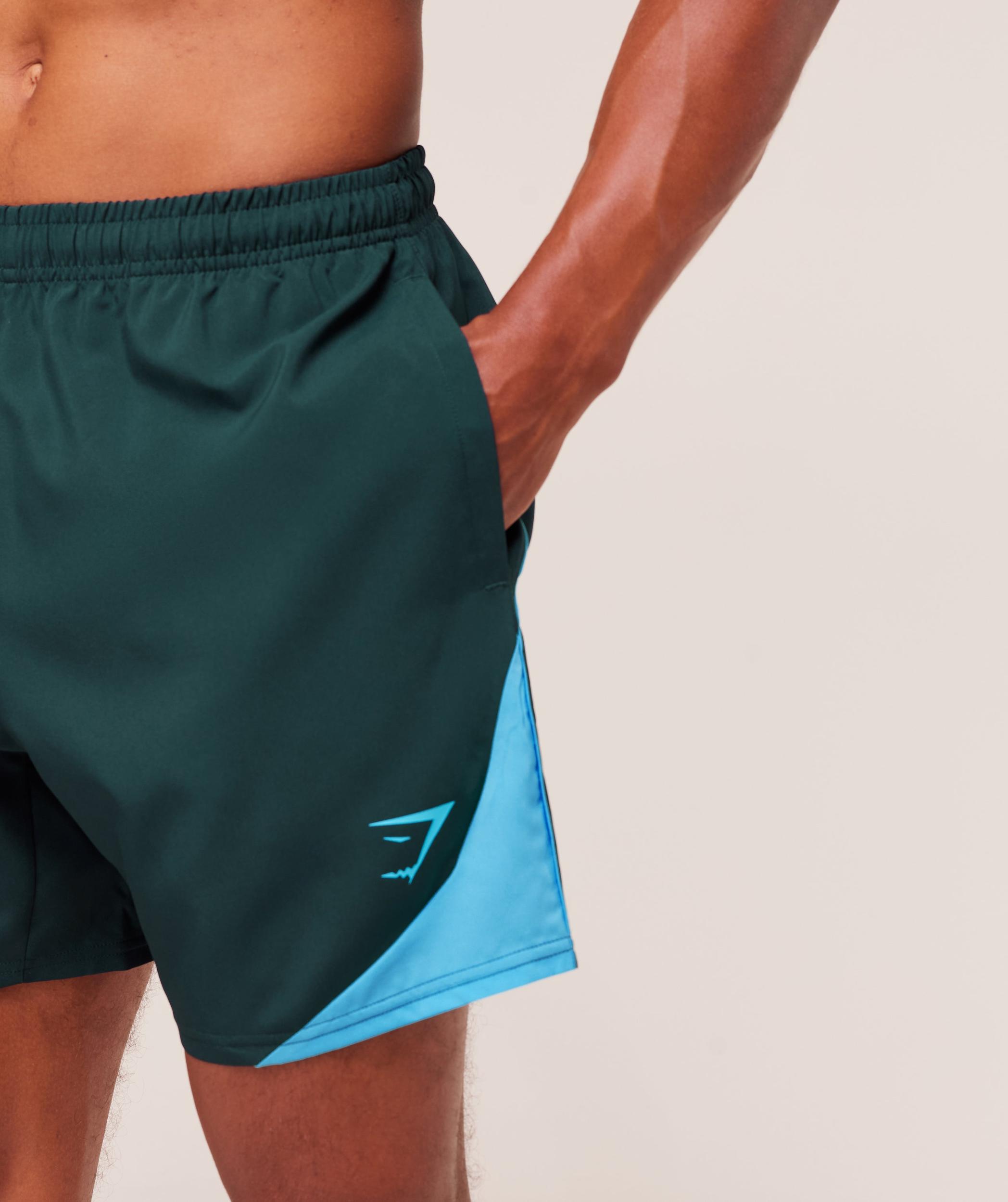 Gymshark Arrival Block 6" Shorts - Deep Petrol Blue Male Product Image