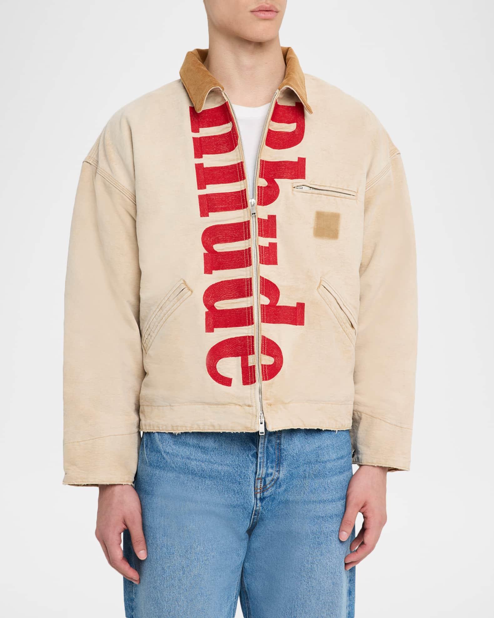 Men's Corduroy-Collar Logo Full-Zip Jacket Product Image