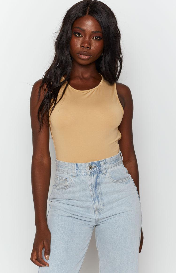 Pines Jersey Bodysuit Beige Product Image