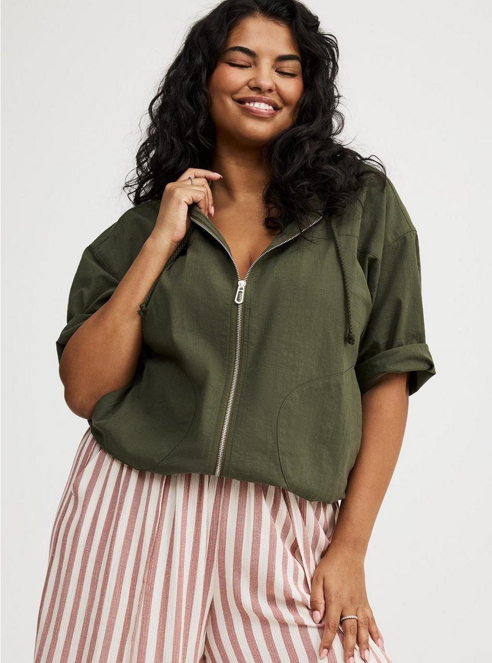 Cropped Cotton Hoodie Product Image