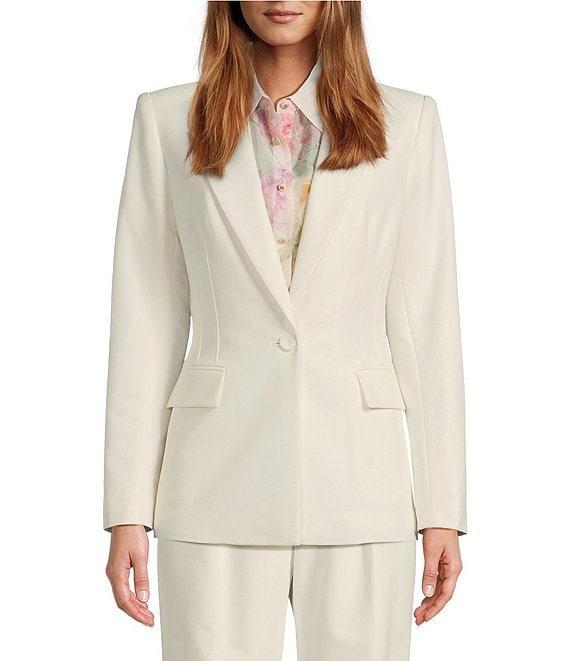 Antonio Melani Lindell Twill Notch Lapel Long Sleeve Blazer Product Image