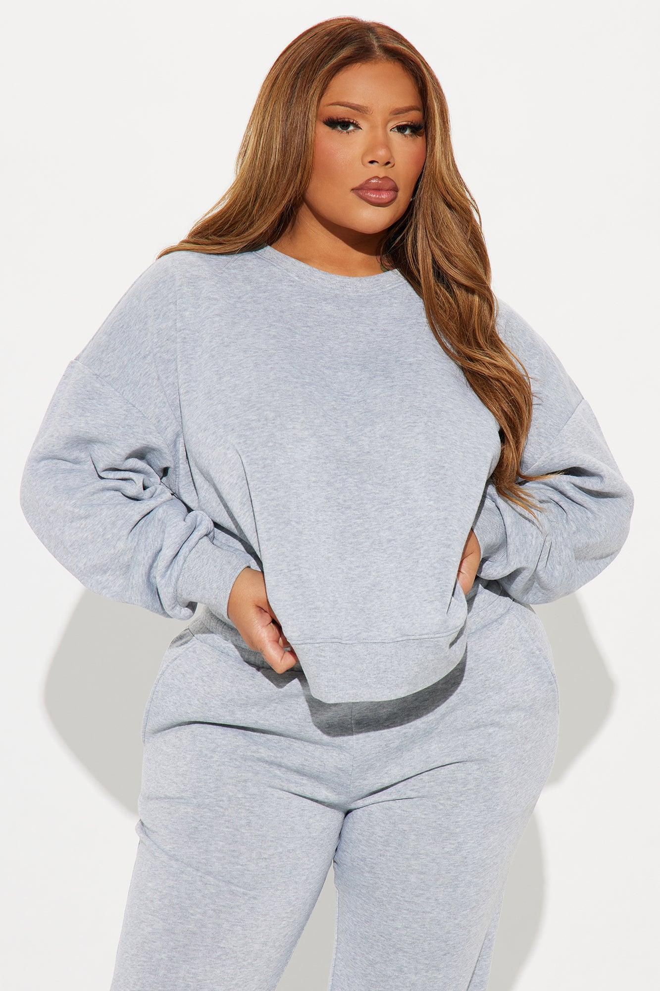 Candice Lounge Crew Neck - Heather Grey Product Image