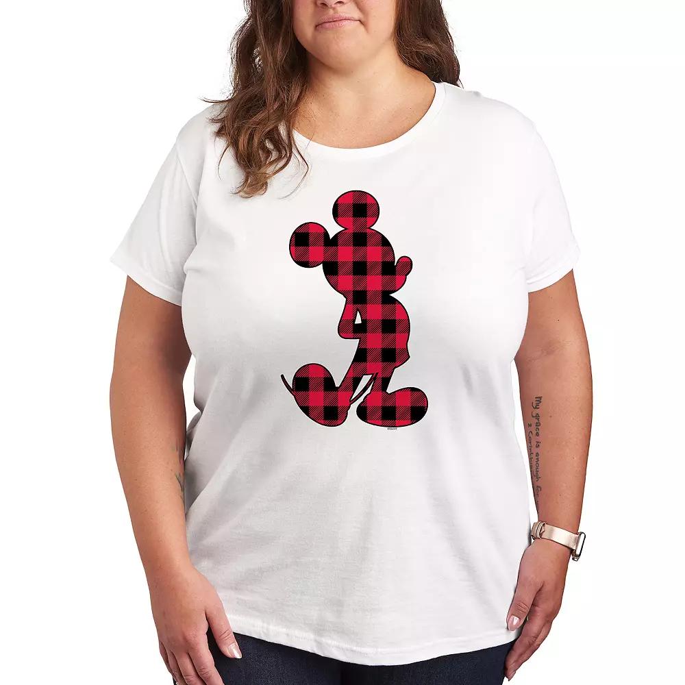 Disney's Mickey Mouse Plus Plaid Graphic Tee, Women's,  Product Image