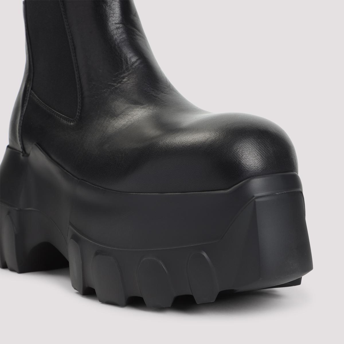 Black Hollywood Beatle Mega Tractor Chelsea Boots Product Image