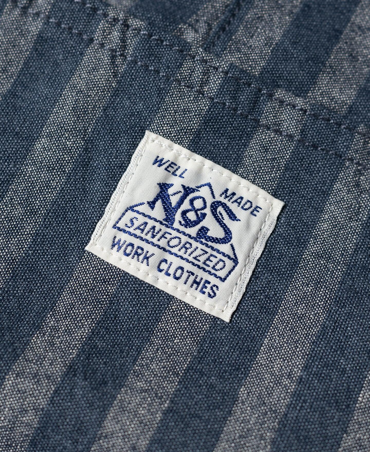 Relaxed Fit Striped Chambray Shorts Product Image