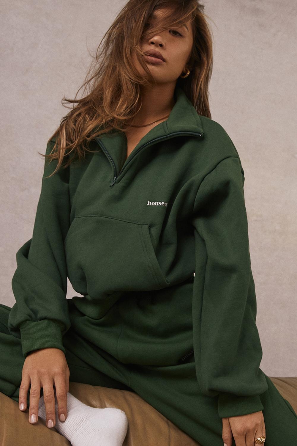 Sky  green fleece back jogging trousers - sale Product Image