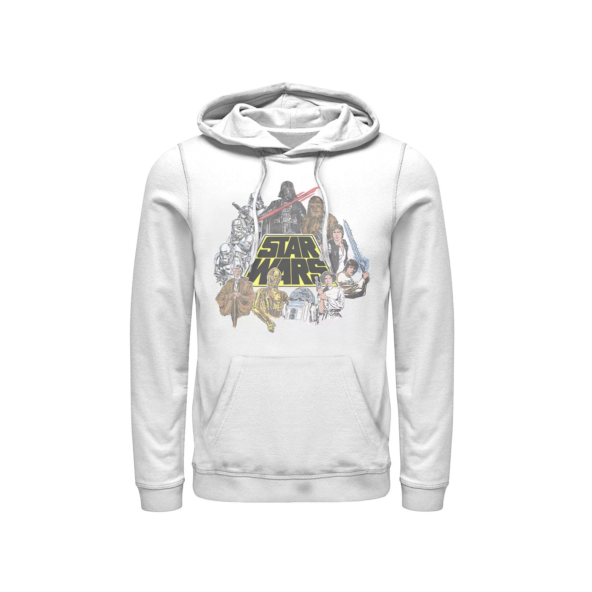 Men's Star Wars Classic Characters Cast Line Art Graphic Pullover Hoodie,  Product Image