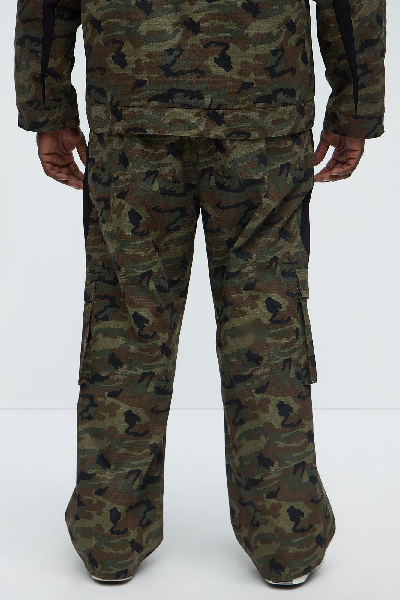 Ripstop Contrast Camo Cargo Pants - Camouflage Product Image