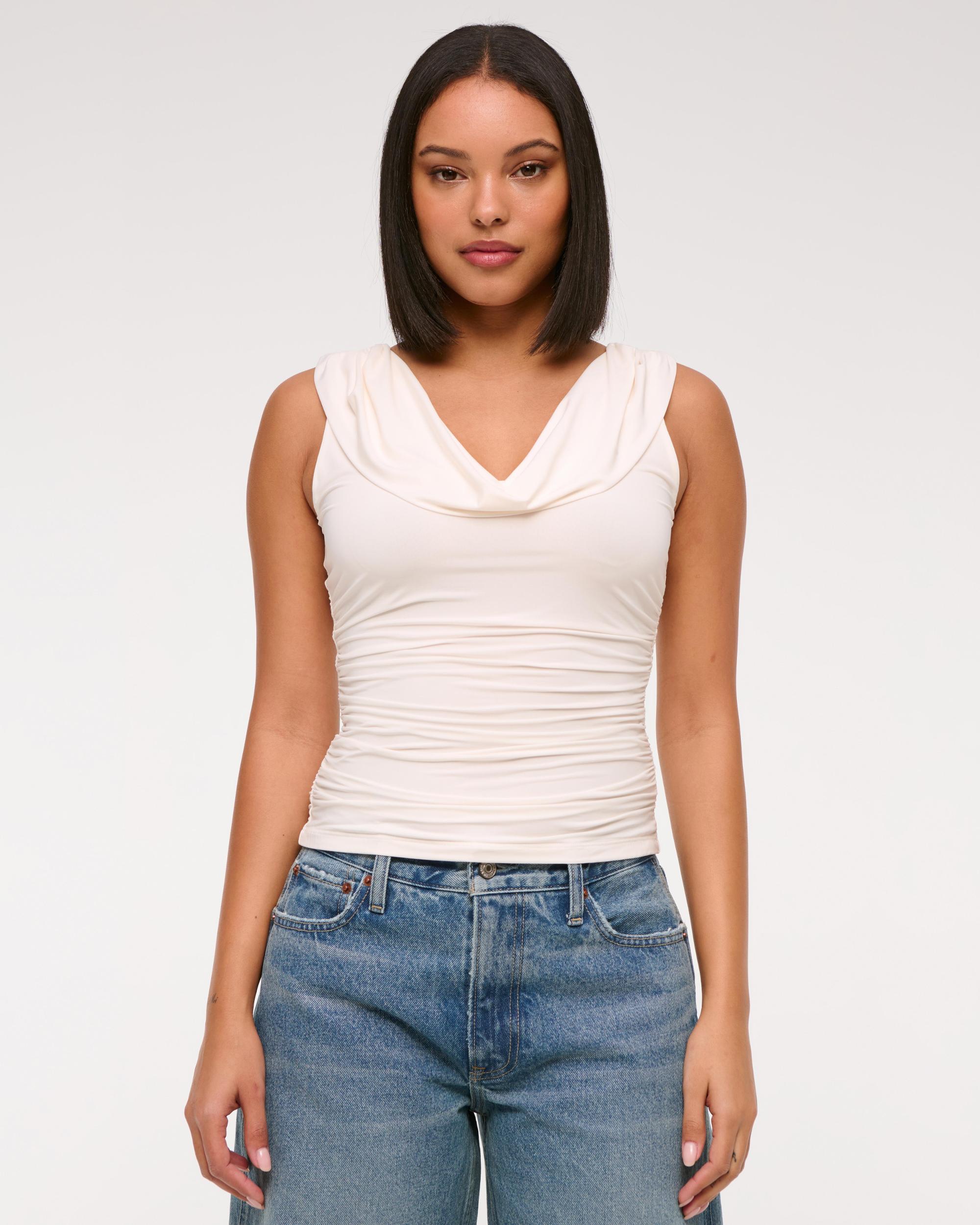 Draped Cowl Neck Top Product Image