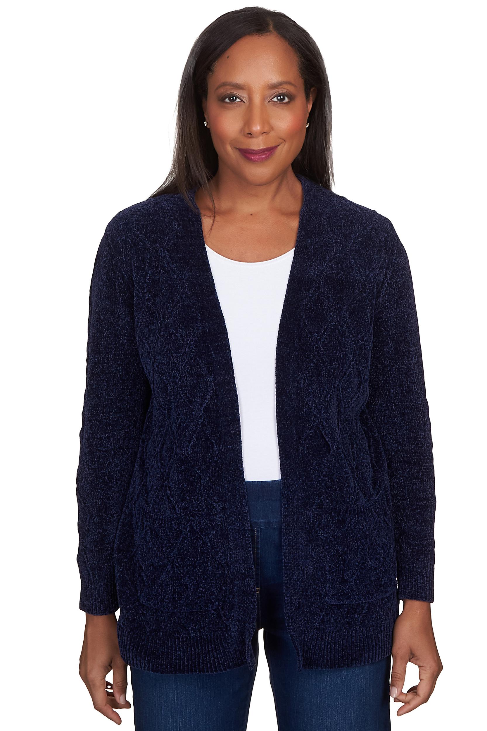Chenille Long Open Cardigan Product Image