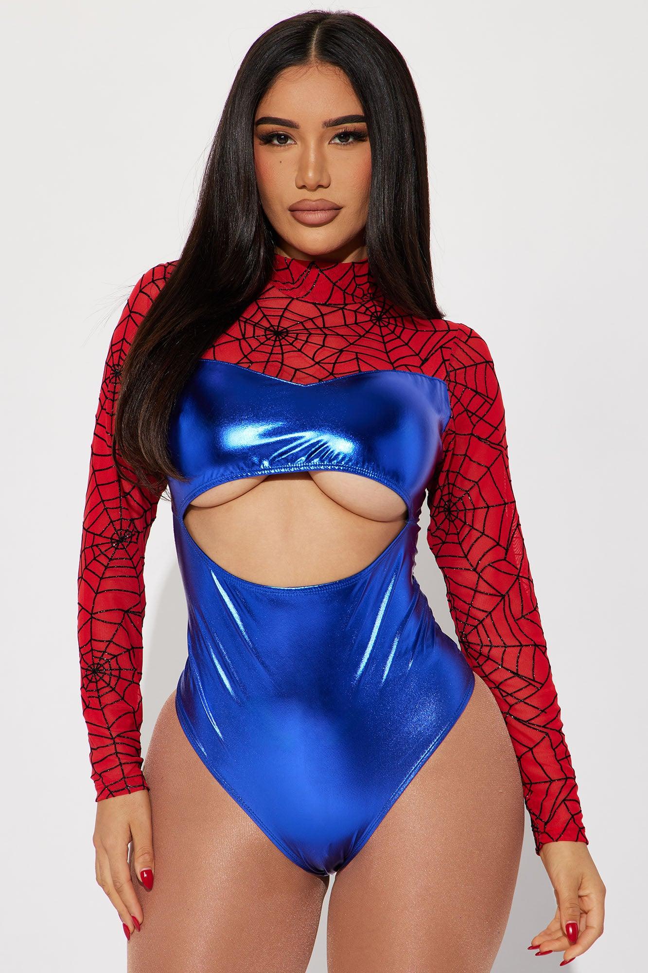 Spidey Hero Babe 2 Piece Costume Set - Blue/combo Product Image