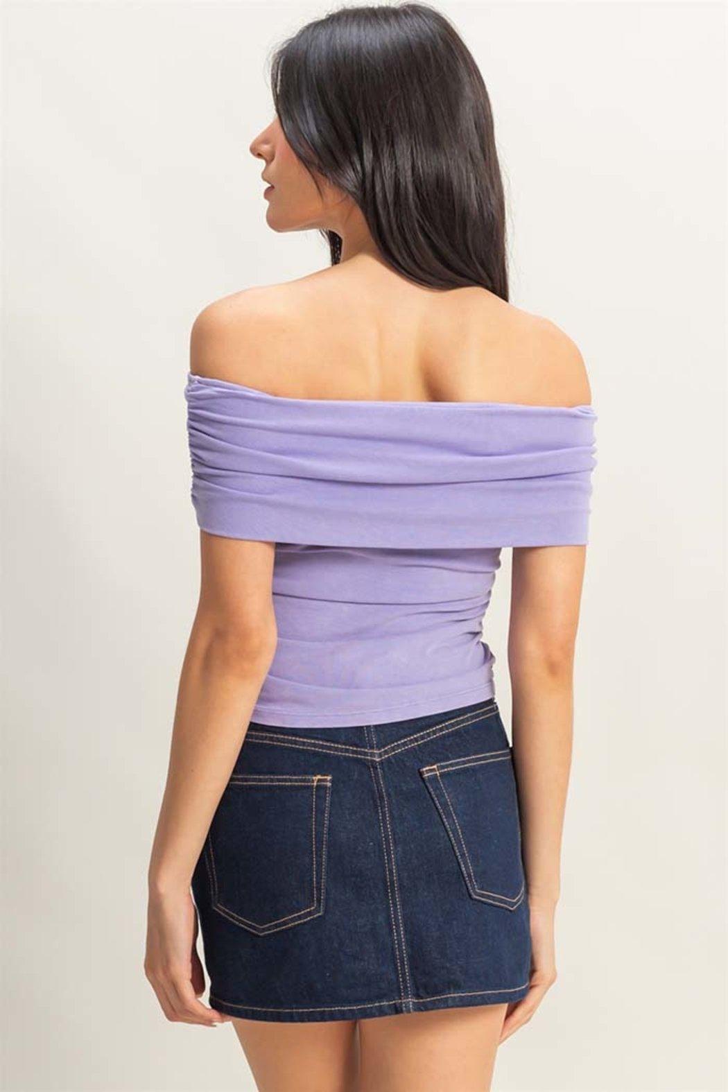 Off-The-Shoulder Side Ruched Top Product Image
