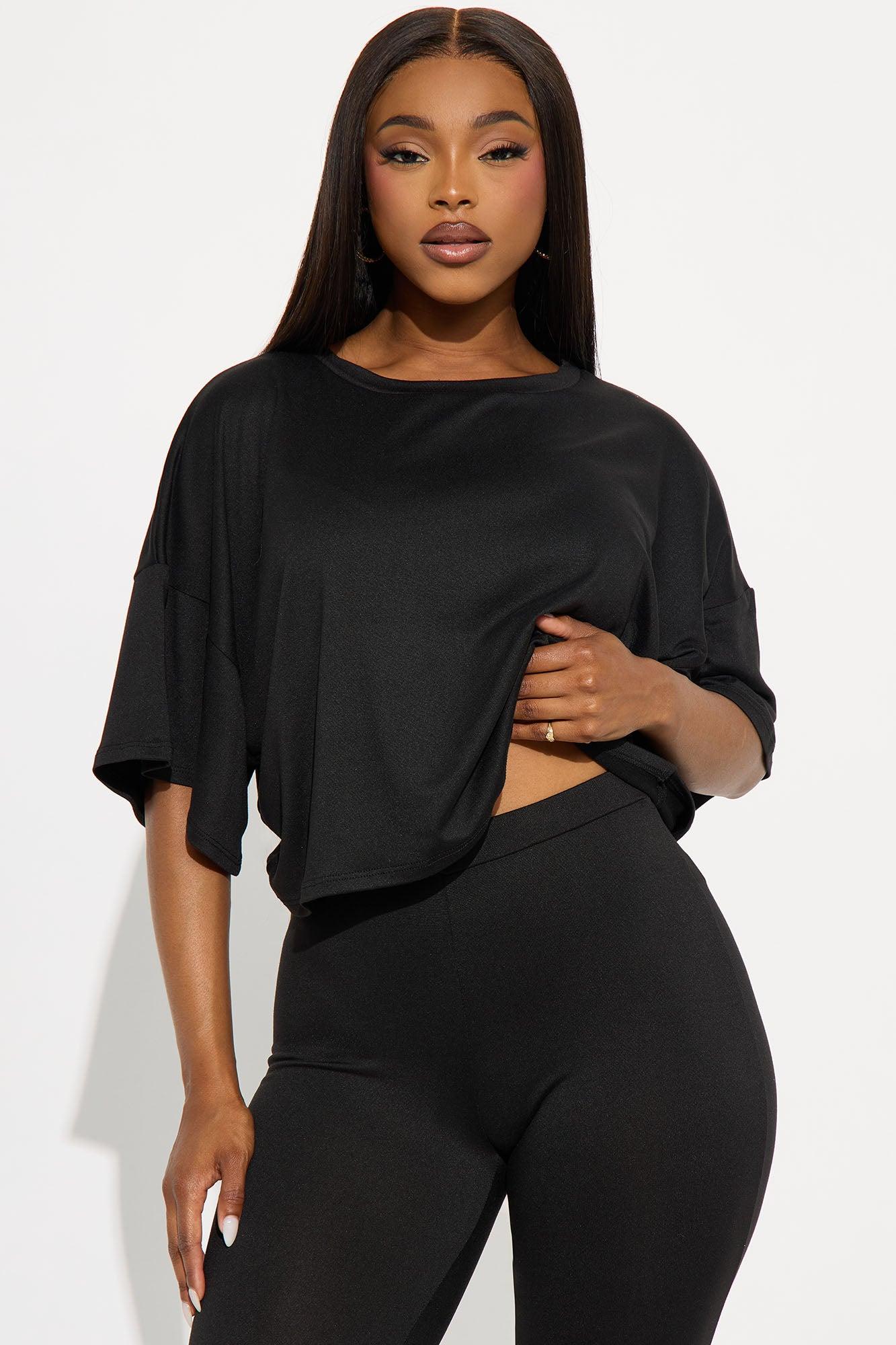 Morning Classes Capri Set - Black Female Product Image