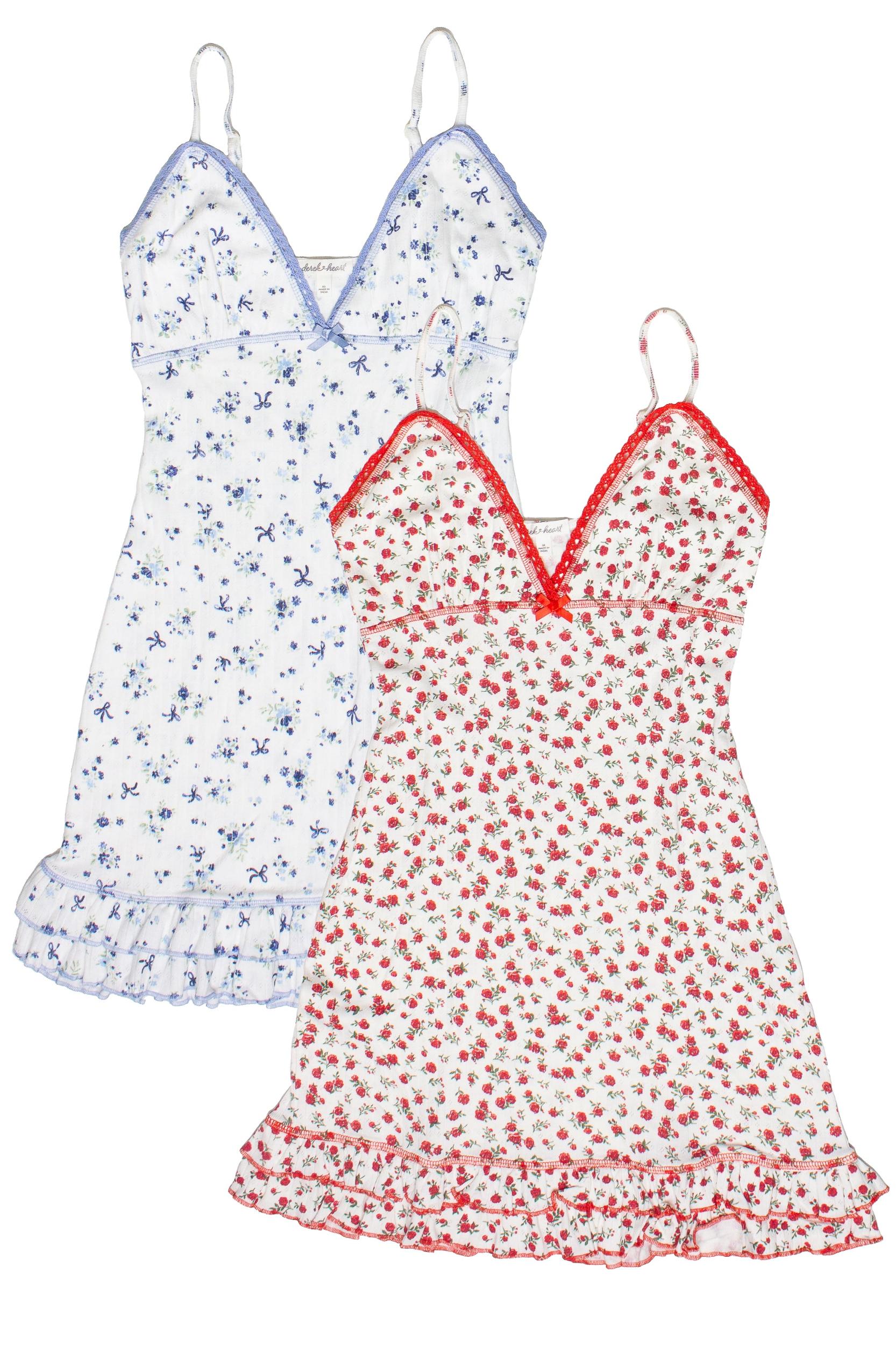 Pointelle Lace Trim Floral Dress Product Image