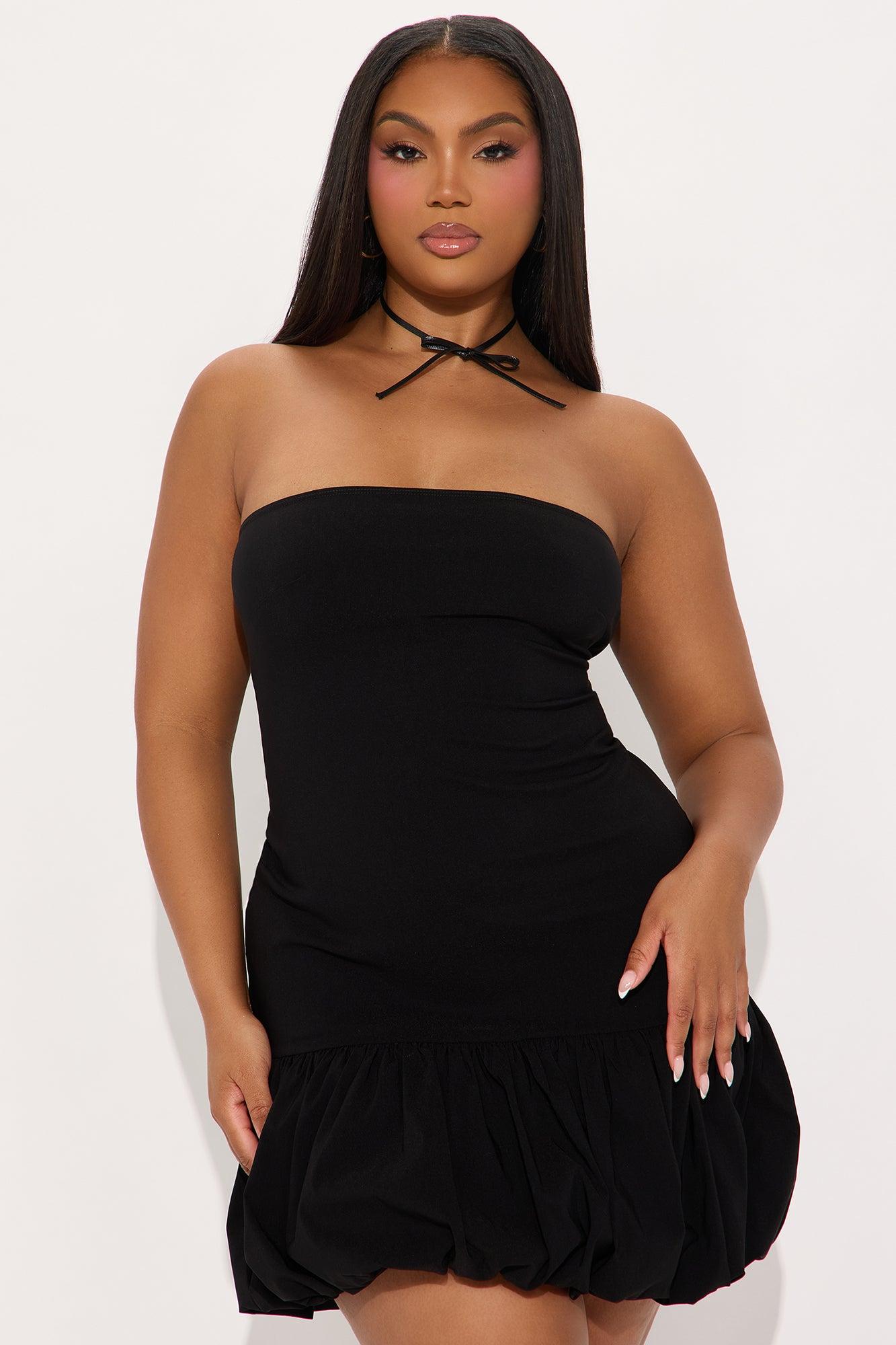 Very Dapper Bubble Mini Dress - Black Product Image