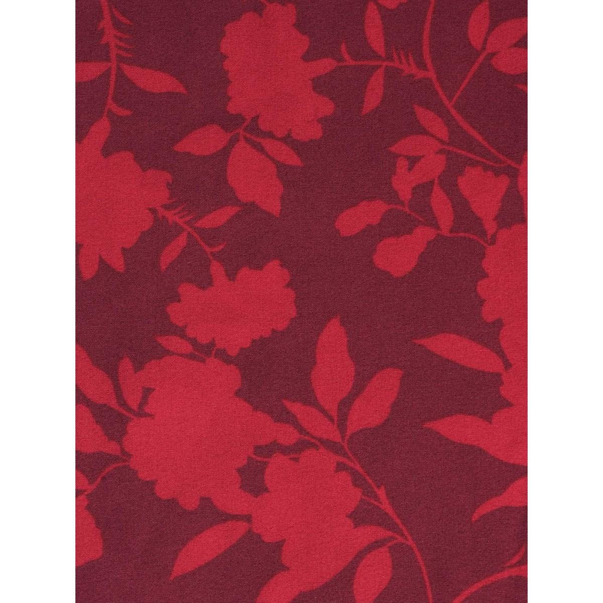 Plus Size Silhouette Floral Print Shirred Tank Dress Burgundy Women Elegant Shirred Round Neck Sleeveless Curvy BloomChic 14-16/1X Product Image